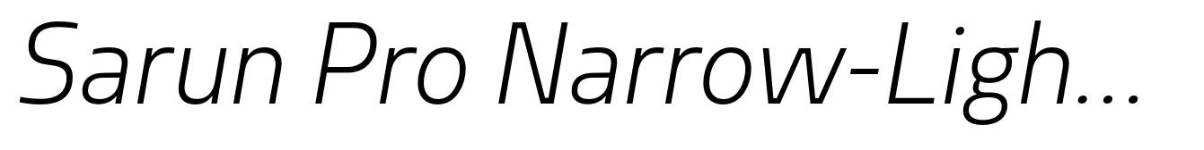 Sarun Pro Narrow-Light Italic